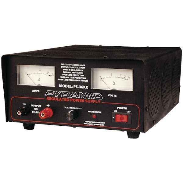 Pyramid Car Audio Power Supply 32A with Built-in Cooling Fan PS36KX